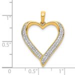 14k 1/4 carat Diamond Heart Pendant - Image 4