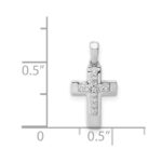 14k White Gold 1/20 carat Diamond Cross Pendant - Image 4