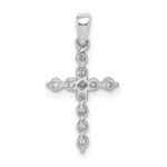 10K White Gold 1/4ct. Diamond Cross Pendant - Image 3