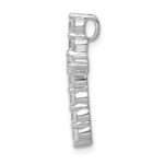 10K White Gold 3/4ct. Diamond Cross Chain Slide - Image 2