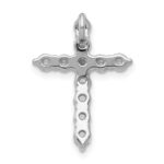 14k White Gold 3/4 carat Diamond Cross Chain Slide - Image 3