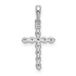 10K White Gold 1/10ct. Diamond Cross Pendant - Image 3
