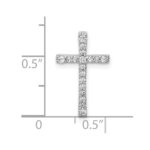 10K White Gold 1/5ct. Diamond Latin Cross Chain Slide - Image 4
