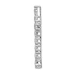 14k White Gold 1/2 carat Diamond Latin Cross Chain Slide - Image 2