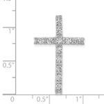 14k White Gold 3/4 carat Diamond Latin Cross Chain Slide - Image 4