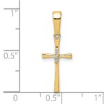 14K .02 carat Diamond Cross Pendant - Image 2