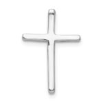 14k White Gold .03 carat Diamond Cross Chain Slide - Image 3