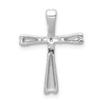 10K White Gold 1/6ct. 5-Stone Diamond Cross Chain Slide - Image 3