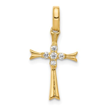 14k 1/15 carat Diamond Cross Pendant
