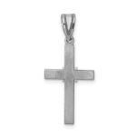14k White Gold Diamond Star Cross Pendant - Image 3