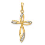 10K 1/10ct. Diamond Cross Pendant
