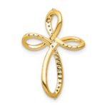 10K 1/6ct. Diamond Cross Chain Slide - Image 3