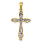 14k 1/5 carat Diamond Cross Pendant - Image 3
