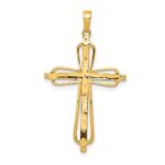 10K & rhodium Diamond Cross Pendant - Image 3