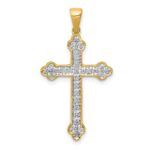 14k 1/10 carat Diamond Cross Pendant