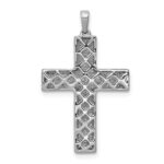 14k White Gold 1/2 carat Lab Grown Diamond VS/SI+ G+ Complete Latin Cross Pendant - Image 3