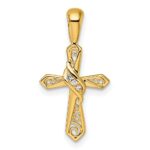 14k Diamond Cross Pendant