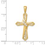 14k 1/20 carat Diamond Cross Pendant - Image 3