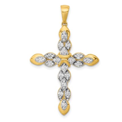 14k 1/2 carat Diamond Cross Pendant