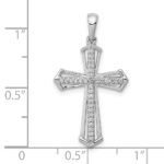 10K White Gold 1/8ct. Diamond Passion Cross Pendant - Image 4