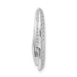 14k White Gold 1/3 carat Lab Grown Diamond VS/SI+ G+ Complete Awareness Ribbon Chain Slide Pendant - Image 2