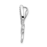 14k White Gold Diamond Dragonfly Chain Slide - Image 2