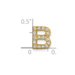 10K  Diamond Letter B Initial Charm - Image 4
