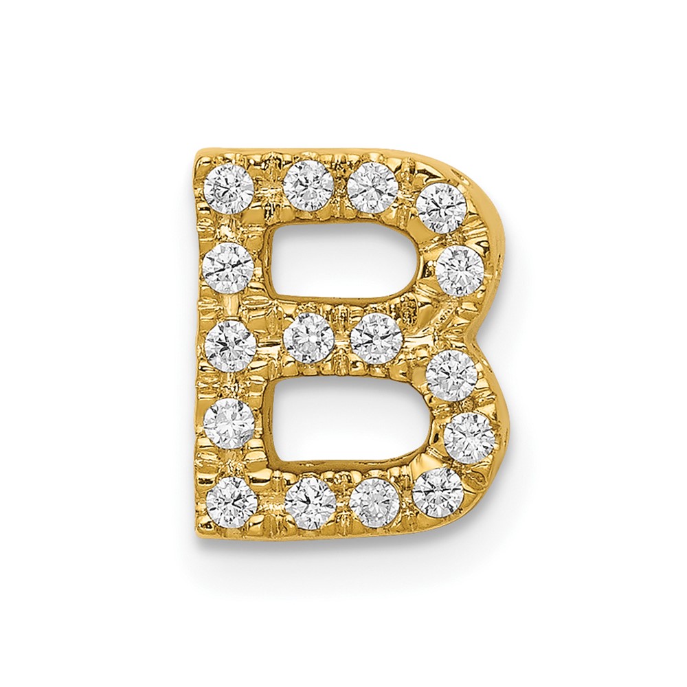 PM5221B-016-1YA.jpg 10K Diamond Letter B Initial Charm - Image 1