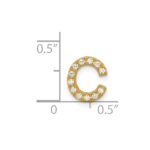 14K  Diamond Letter C Initial Charm - Image 4