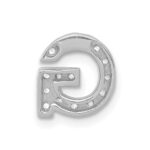 14K  White Gold Diamond Letter G Initial Charm - Image 3