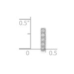 14K  White Gold Diamond Letter I Initial Charm - Image 4