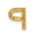 14K  Diamond Letter P Initial Charm - Image 3