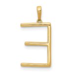 14K Diamond Letter E Initial Pendant - Image 4