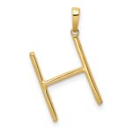 14K Diamond Letter H Initial Pendant - Image 4