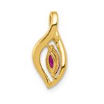 14k Diamond and .32 Marquise Ruby Chain Slide - Image 3
