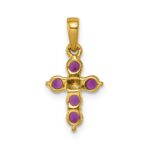 14k Ruby and Diamond Cross Pendant - Image 3