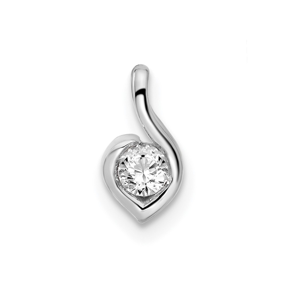 PM5915-016-WAA.jpg 14k White Gold 1/6 carat Lab Grown Diamond VS/SI+ G+ Complete Fashion Pendant - Image 1