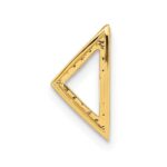 14k Polished 1/10 carat Diamond Triangle Chain Slide - Image 3