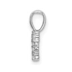 14k White Gold 1/10 carat Lab Grown Diamond VS/SI+ G+ Complete Letter C Initial Pendant - Image 2