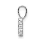 14k White Gold 1/8 carat Lab Grown Diamond VS/SI+ G+ Complete Letter O Intitial Pendant - Image 2