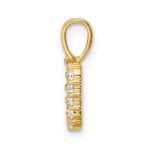 14k 1/8 carat Lab Grown Diamond VS/SI+ G+ Complete Letter U Initial Pendant - Image 2