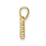 14k 1/6 carat Lab Grown Diamond VS/SI+ G+ Complete Letter W Initial Pendant - Image 2