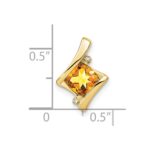 10k Yellow Gold Citrine and Diamond Pendant - Image 3