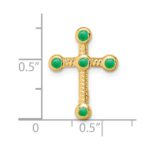 14k Emerald Cross Chain Slide - Image 2