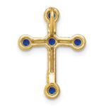 10k Sapphire Cross Chain Slide - Image 4