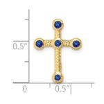 10k Sapphire Cross Chain Slide - Image 3