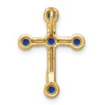 14k Sapphire Cross Chain Slide - Image 4