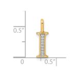 10K Diamond Letter I Initial Pendant - Image 4