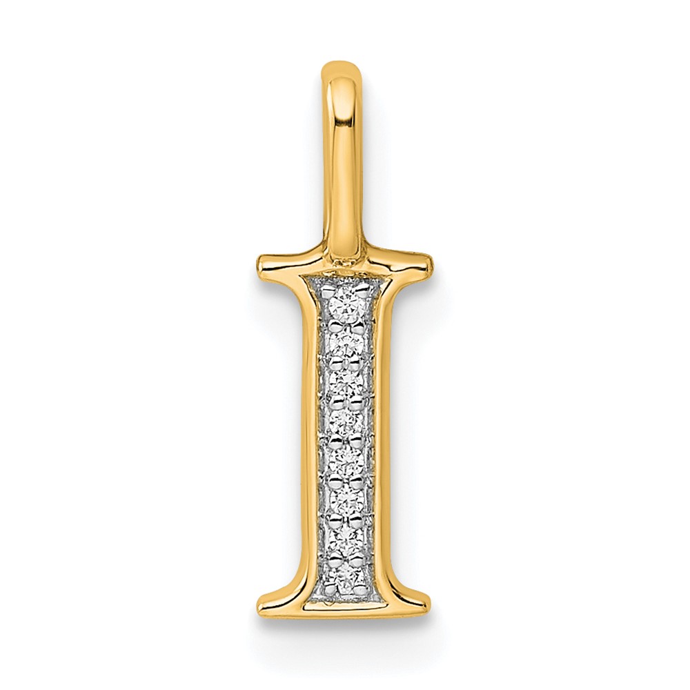 PM8365I-003-1YA.jpg 10K Diamond Letter I Initial Pendant - Image 1