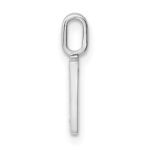 14K White Gold Diamond Letter V Initial Pendant - Image 2